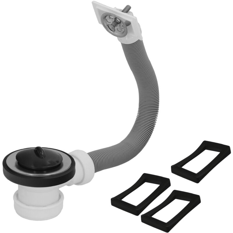 foto del prodotto 00000000 valvola per lavello 70 mm. 1 1 2' con troppopieno, white - abrisa