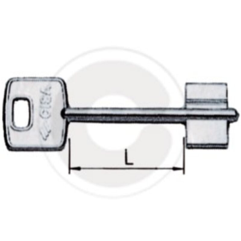 foto del prodotto 00100.001 chiave grezza per serrature di sicurezza porte blindate cisa
