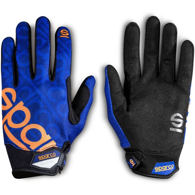 foto del prodotto 002093 guanti lavoro regolabili polso rinforzo tra police indice blu xl sparco