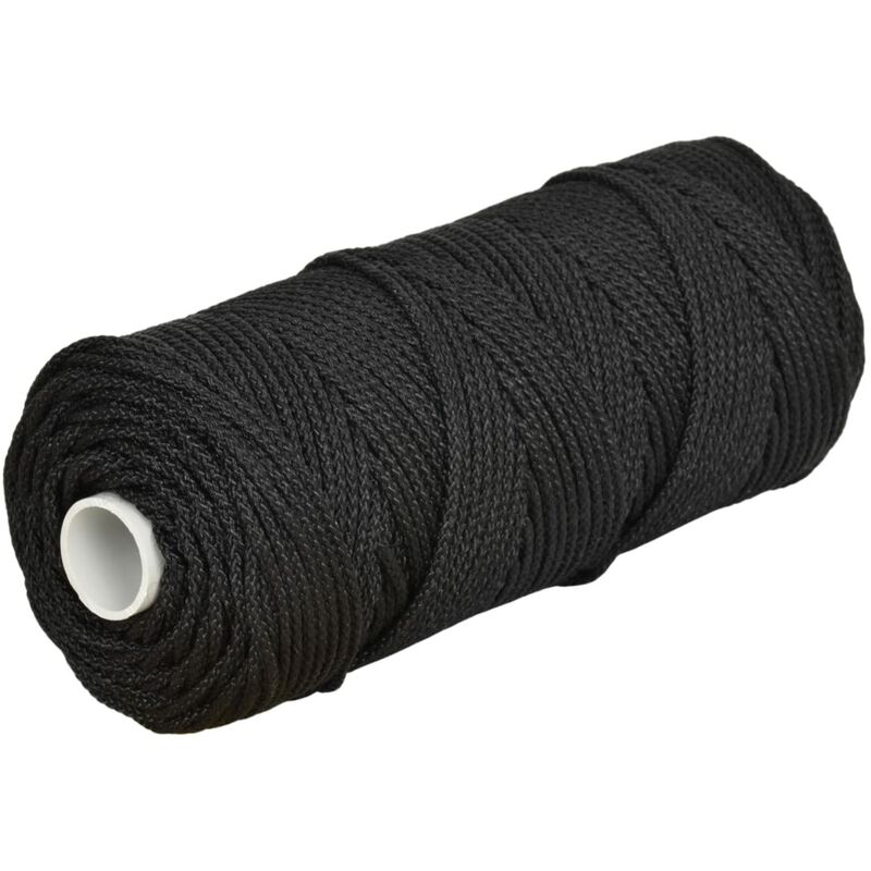 foto del prodotto 006000143 treccia palamiti, 1.5 mm, 100 m, colore nero corderie italiane
