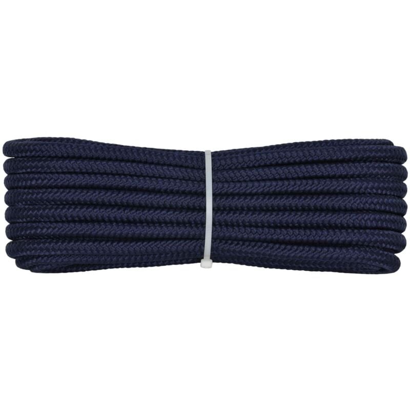 foto del prodotto 006000198 treccia polipropilene blu, 6 mm, 10 mt corderie italiane