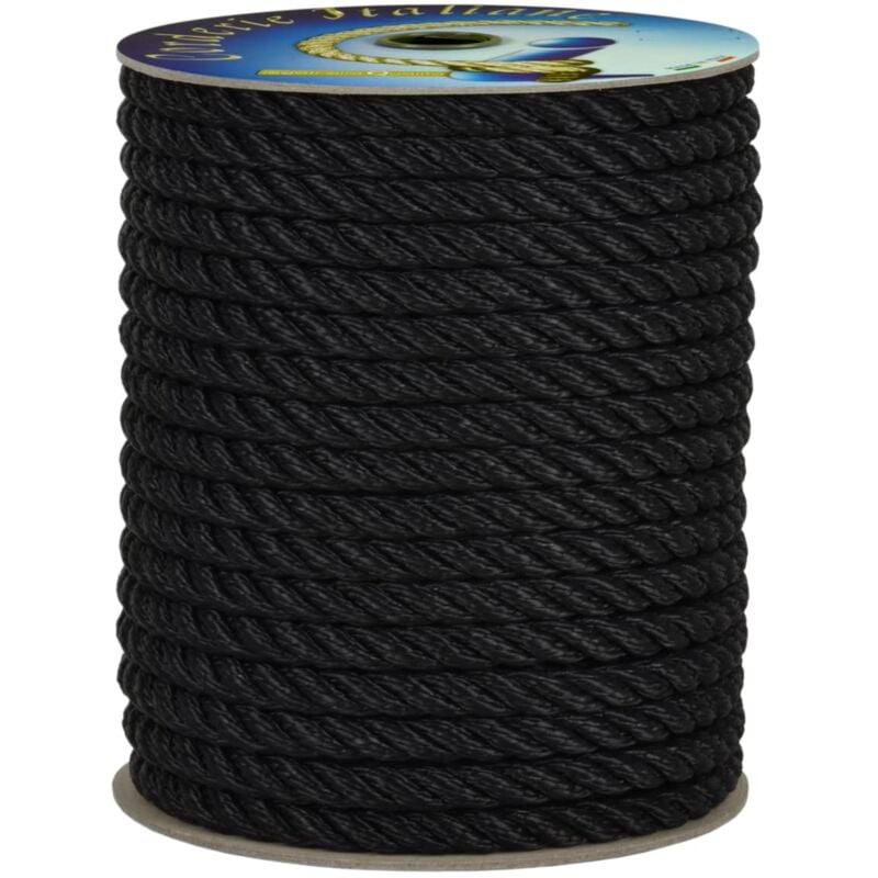 foto del prodotto 006004202 gherlino cima per ormeggio, diametro 10 mm, 20 metri, nero corderie italiane