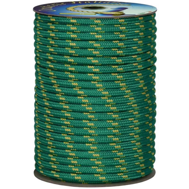 foto del prodotto 006006367 treccia corit verde, 10 mm 30 mt, corda intrecciata multiuso resistente ai raggi u.v. e all abrasione, per attivit all aperto, giardino,