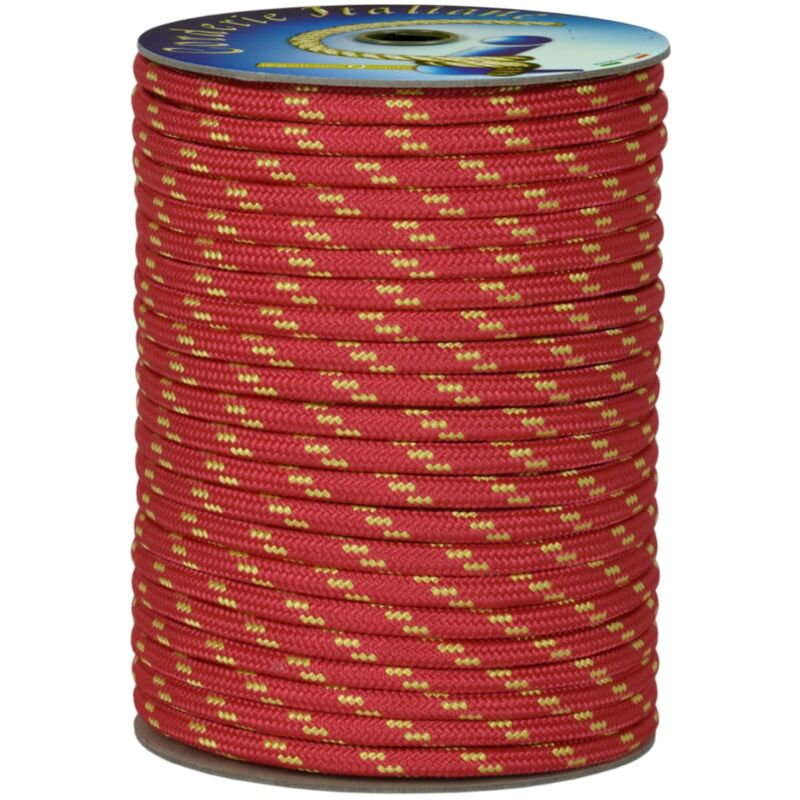 foto del prodotto 006014539 treccia corit rossa, 12 mm 20 mt, corda intrecciata multiuso resistente ai raggi u.v. e all abrasione, per attivit all aperto, giardino,