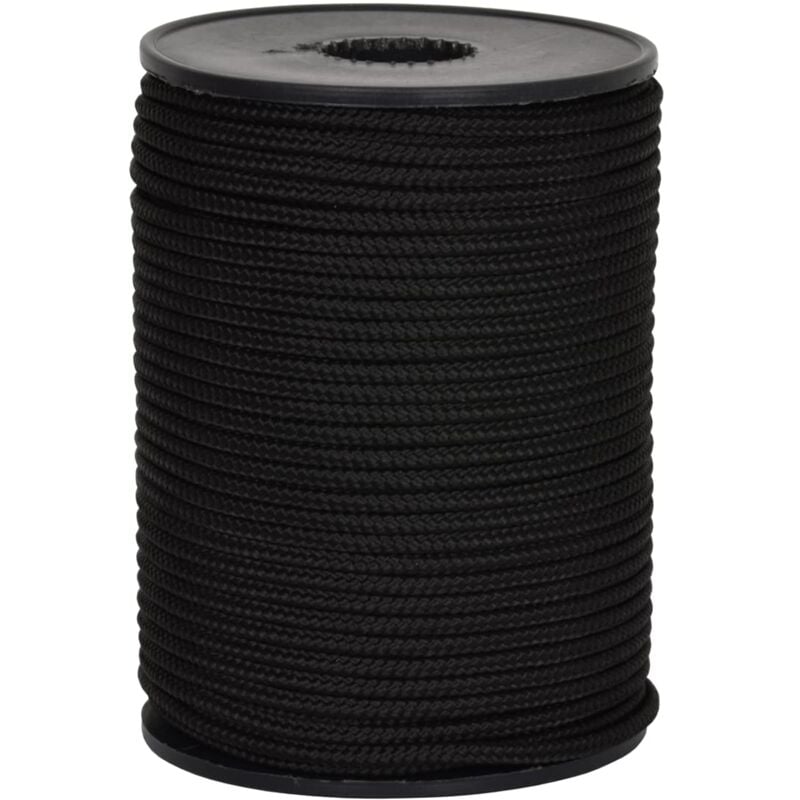 foto del prodotto 006037088 cordino colorato hobby, nero, 3 mm, 40 mt corderie italiane