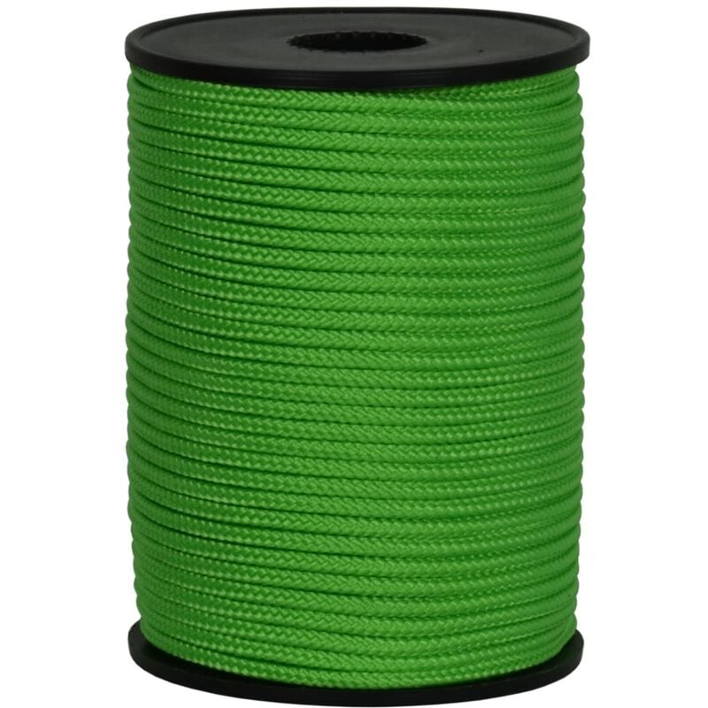 foto del prodotto 006037538 cordino colorato hobby, verde flu, 3 mm, 90 mt corderie italiane