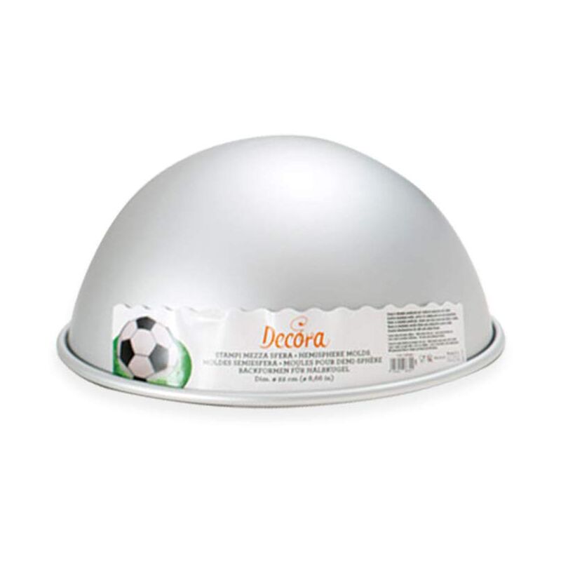 foto del prodotto 0062955 stampo mezza sfera in alluminio anodizzato 20 x h 11 cm decora