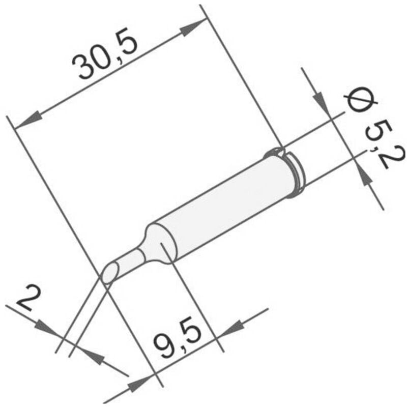 foto del prodotto 0102adlf20 punta di saldatura smussata dimensione punta 2 mm contenuto 1 pz. ersa