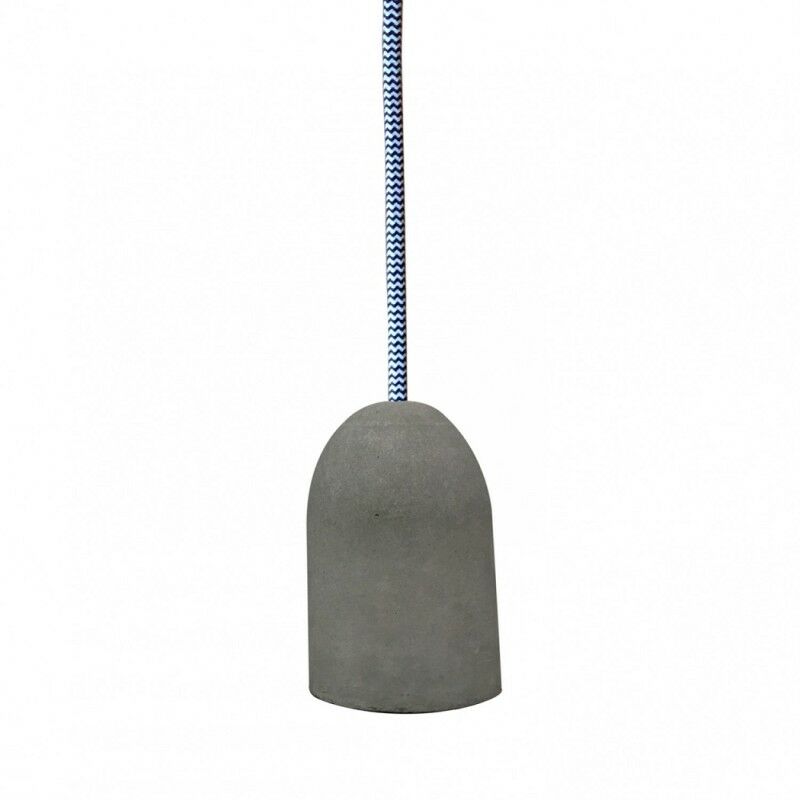 foto del prodotto 010633 lampada a sospensione e27 attacco cemento max.40w cavo tessile 3m presa a muro opjet