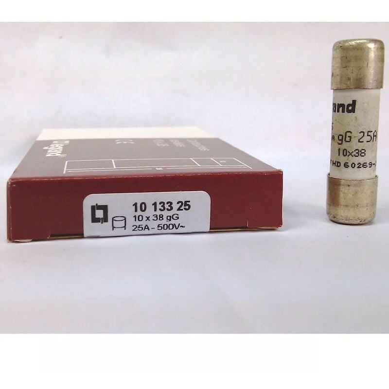 foto del prodotto 013325 cartuccia industriale cilindrica gg 10x38mm senza spia 25a legrand