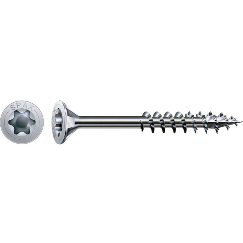 foto del prodotto 0191010601005 vite da legno 6 mm 100 mm t star plus acciaio wirox 100 pz. spax