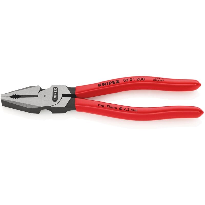 foto del prodotto 02 01 200 pinza universale tipo forte rivestiti in resina sintetica bonderizzata nera 200 mm