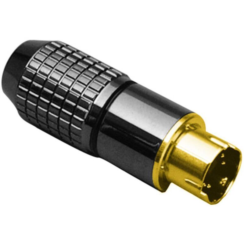 foto del prodotto 0204020 connettore mini din spina dritta numero poli num 6 nero 1 pz. bkl electronic