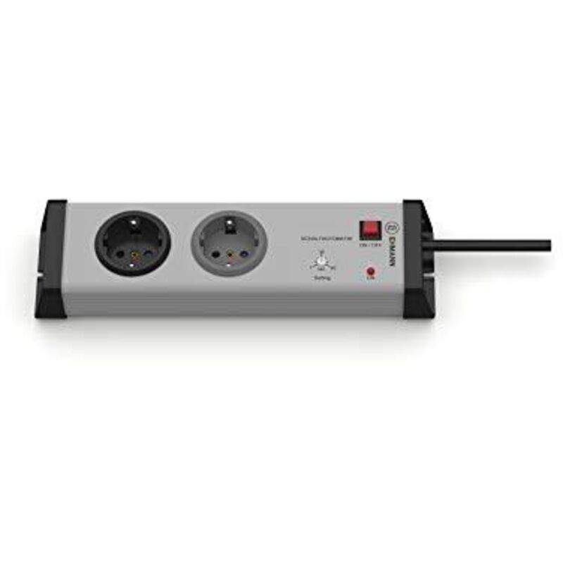 foto del prodotto 0222x00022301 multipresa con interruttore 2 vie grigio schuko 1 pz. - ehmann