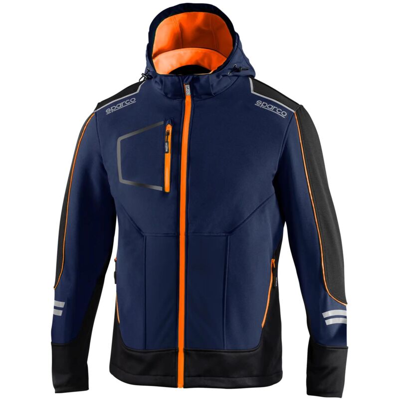 foto del prodotto 02412bmaf3 giacca da lavoro soft shell york blu arancio m sparco