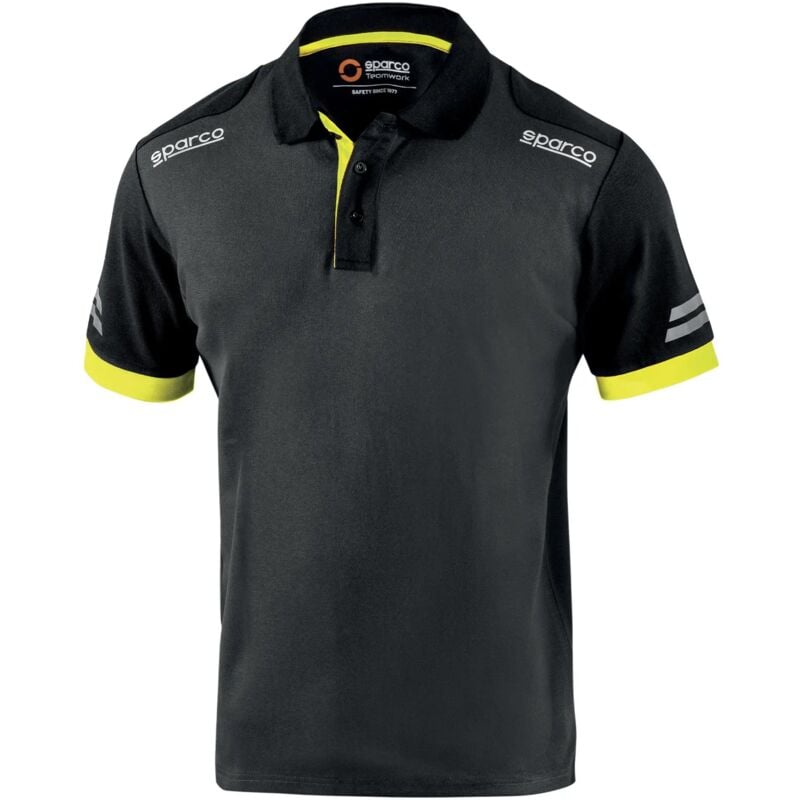 foto del prodotto 02415gsgf polo tecnica toledo grigio giallo xl sparco