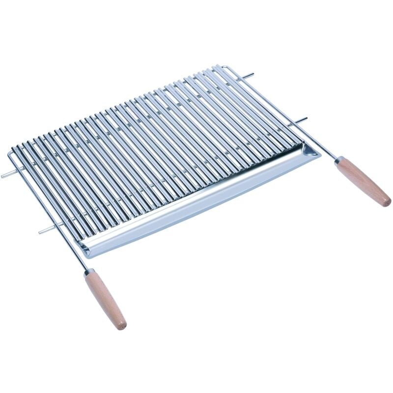 foto del prodotto 02795, griglia inossidabile a v accorciabile da 74,5 a 83,5x40 cm sauvic