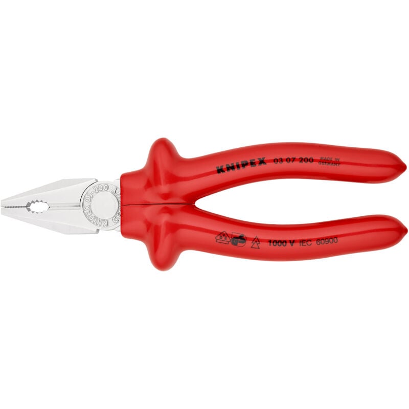 foto del prodotto 03 07 200 pinza universale isolati ad immersione, collaudati vde cromata 200 mm