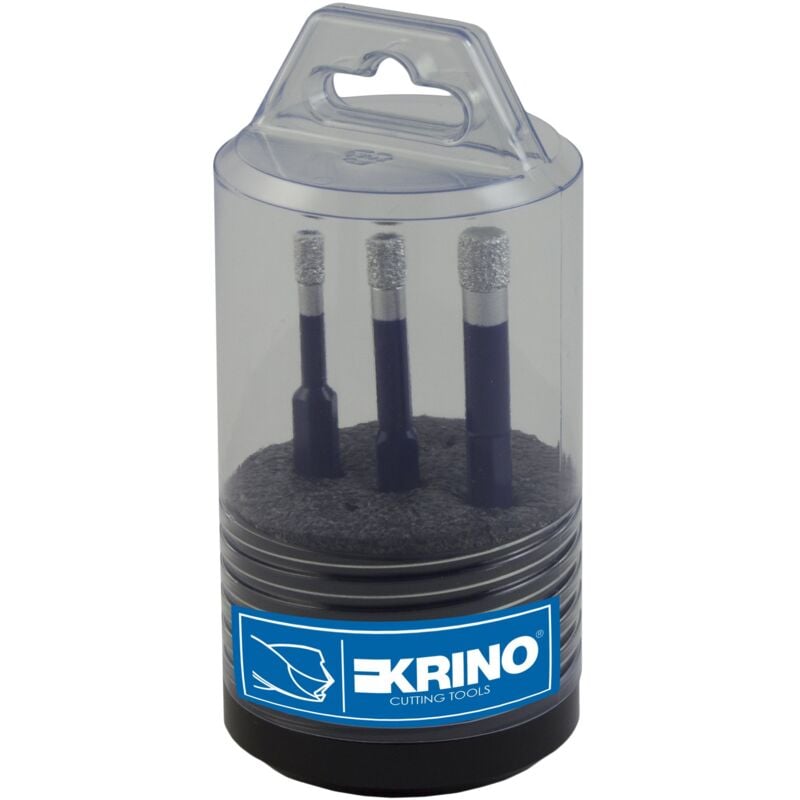 foto del prodotto 03120210 set fresa diamantata keramaster plus per gres, ceramica e piastrelle, taglio a secco 3 pezzi krino