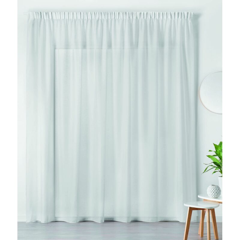 foto del prodotto 0390 10 344 tenda lunga in poliestere, arricciata, 300 x 240 cm, colore bianco lino linder