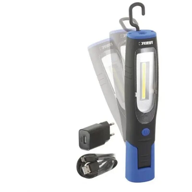 foto del prodotto 0401 lampada magnetica ricaricabile a led cob fervi