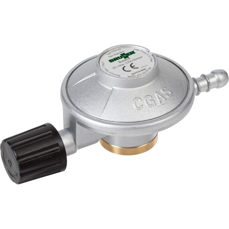 foto del prodotto 0712078n regolatore gas attacco portagomma, gasreg cartridge, 30 mbar, cartucce gas filettate en417 brunner