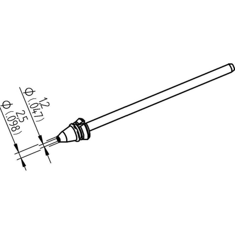 foto del prodotto 0742ed1225h sb punta dissaldante conica lunghezza punte 79.25 mm contenuto 1 pz. ersa