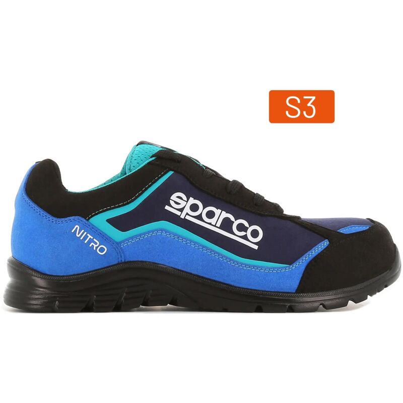 foto del prodotto 07522nraz scarpa antinfortunistica nitro petter esd s3 src blu nero 44 sparco