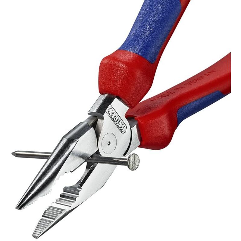 foto del prodotto 08 25 185 sb pinza universale con testa a punta rivestiti in materiale bicomponente cromata 185 mm knipex