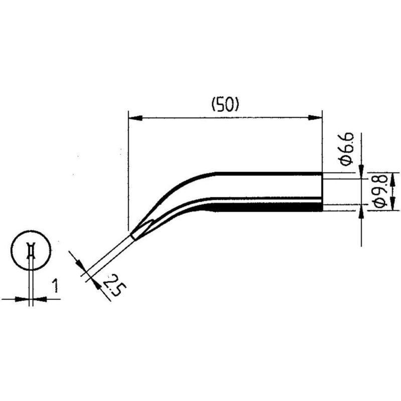 foto del prodotto 0832wd punta di saldatura forma a scalpello, curva contenuto 1 pz. ersa