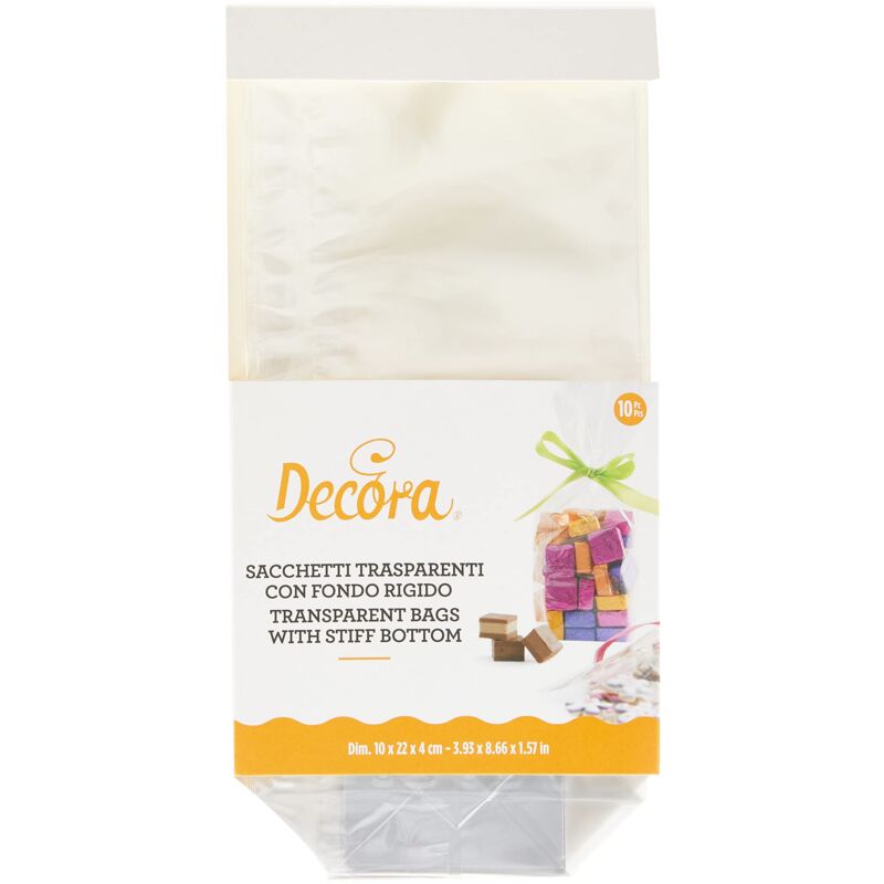 foto del prodotto 0855930 sacchetti fondo rigido, 10 x 22 cm, 10 unit decora