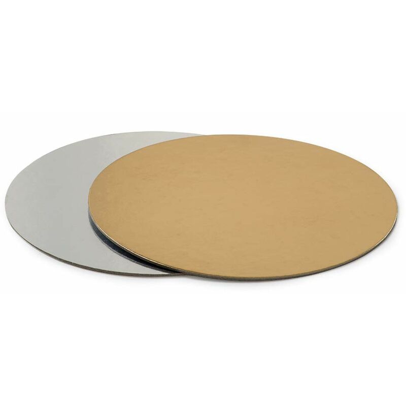 foto del prodotto 0932508 decora sottotorta accoppiato tondo oro e argento 38 cm