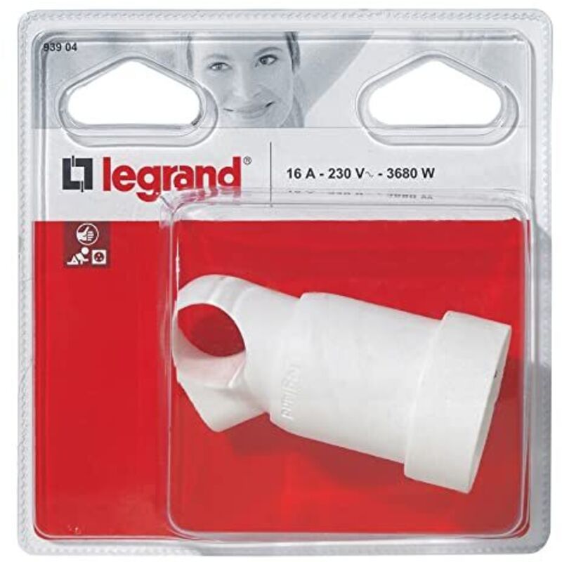 foto del prodotto 093904 spina femmina 16a 230v 3680w 2p+t con ghiera in plastica - legrand