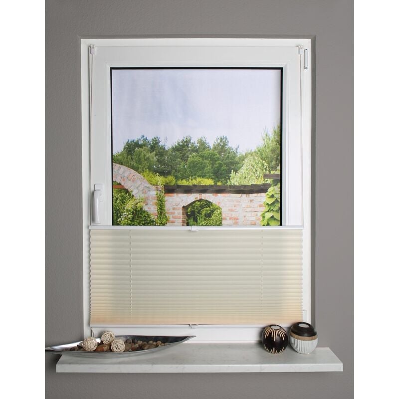 foto del prodotto 094500 0218 beige 130 cm x 40 cm plissettata, up down, tessuto, beige, 130 x 40 cm home fashion