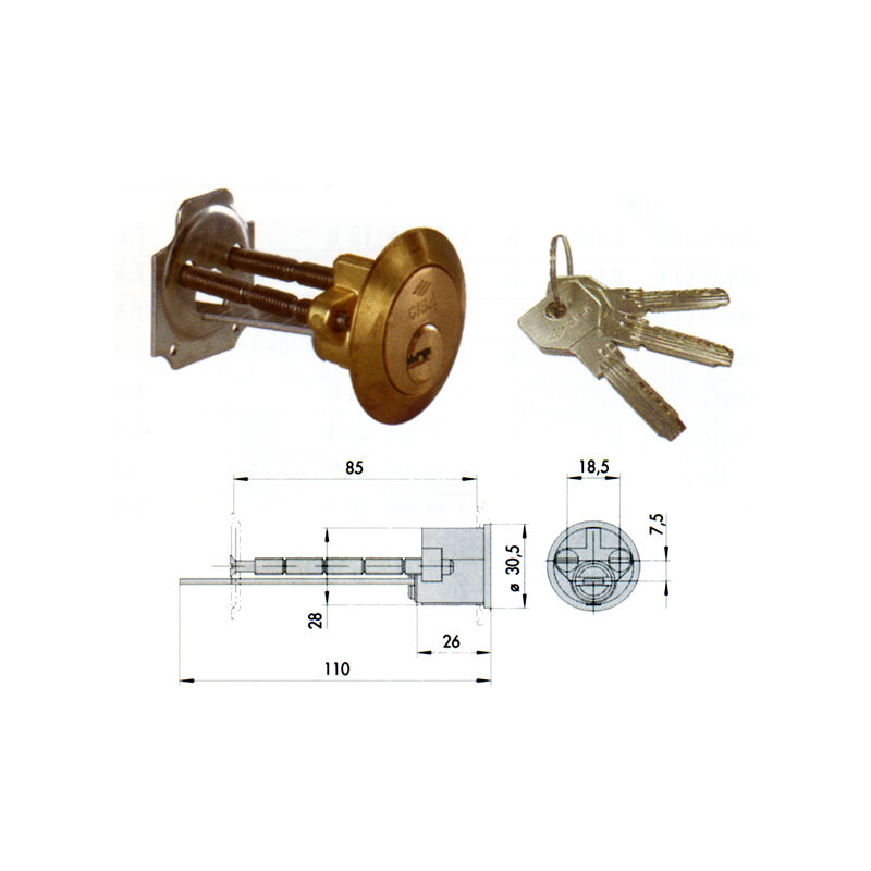 foto del prodotto 0e500 00 0 cilindro da applicare cisa