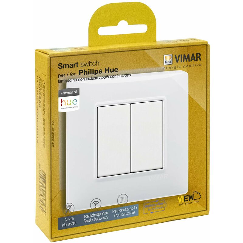 foto del prodotto 0k03906.04 plana philips friends of hue, kit di commutazione radio wireless, non richiede batterie, bianco - vimar