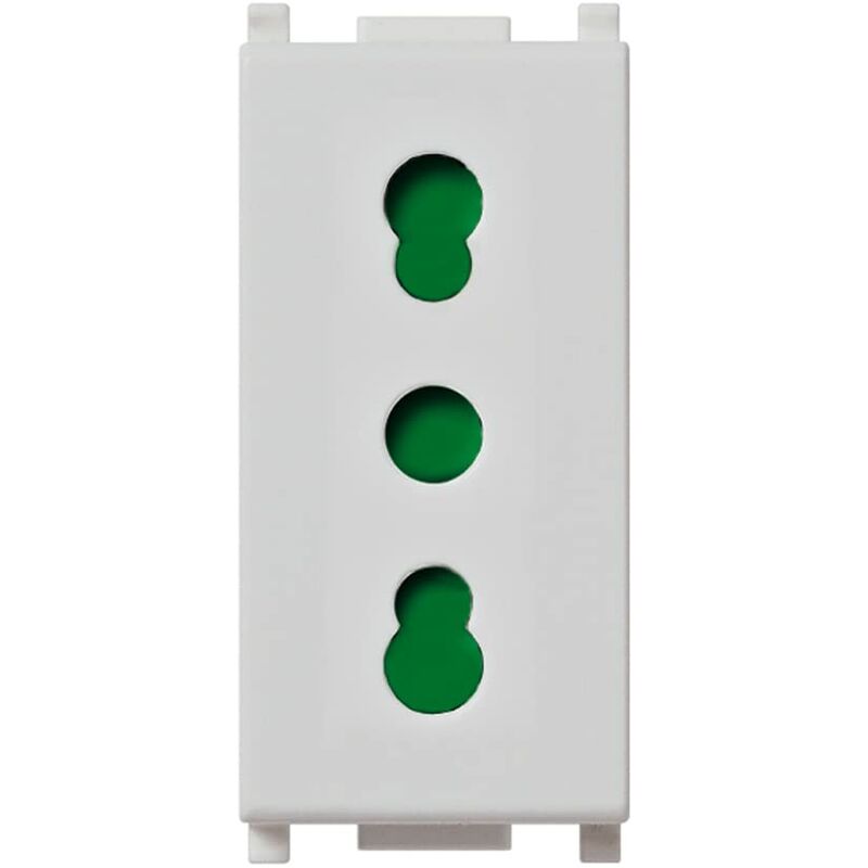 foto del prodotto 0r14203.sl plana silver presa a muro con protezione sicury, 2p t 16a p17 11 silver vimar