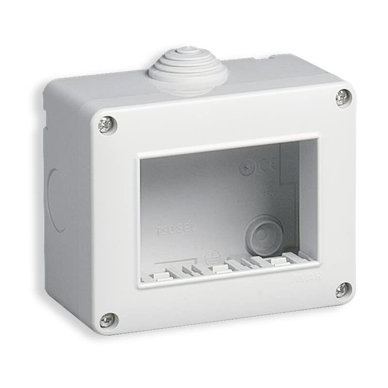 foto del prodotto 0r14803 contenitore da parete ip40, 3 moduli eikon, ark e plana vimar
