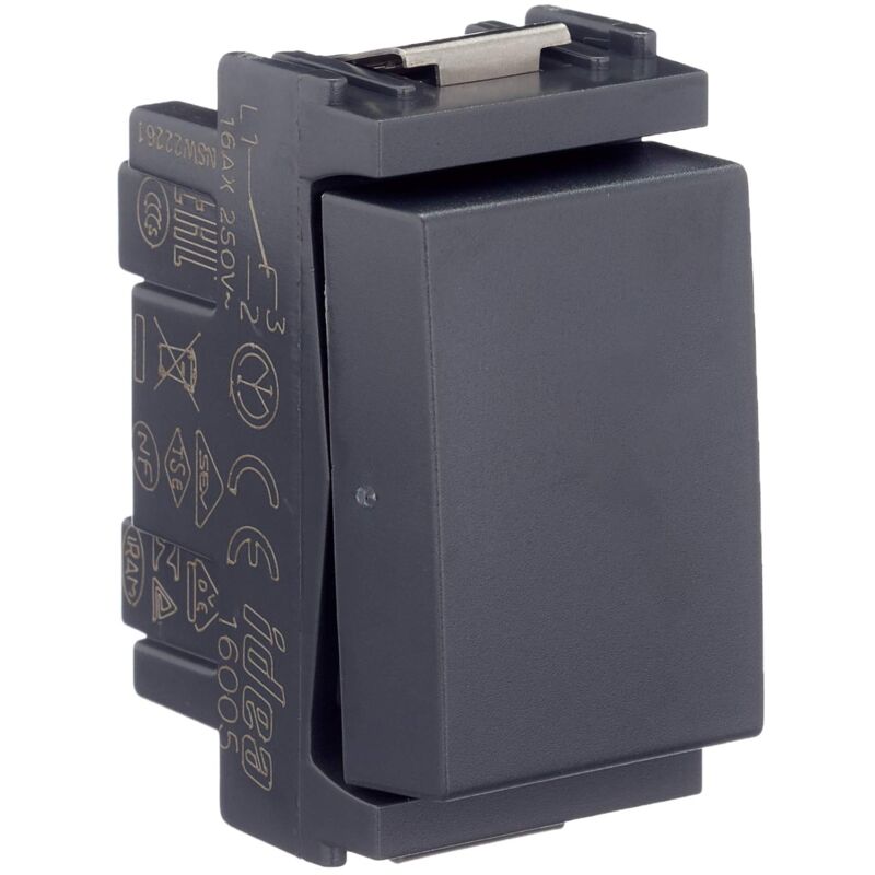 foto del prodotto 0r16005 idea deviatore elettrico a muro 1p 16ax grigio vimar
