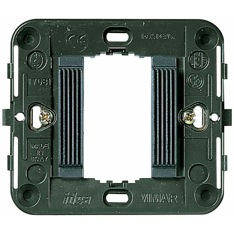 foto del prodotto 0r17081 idea supporto per scatole da incasso rotonde 1m con griffe grigio vimar