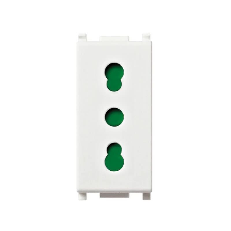 foto del prodotto 0t14203 plana bpresa sicury 5 pezzi, 2p t 16 a 250 v standard italiano tipo p17 11, bianco - vimar