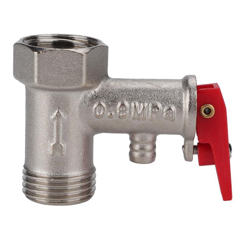 foto del prodotto 1 2 0.8mpa filettatura maschio x femmina bsp valvola limitatrice di pressione di sicurezza per scaldabagno elettrico in ottone dewin