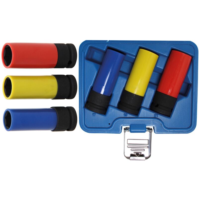 foto del prodotto 1 2 bussole a percussione per cerchi in alluminio set di 3 bussole a percussione bgs technic