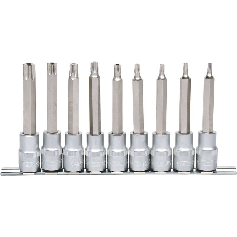 foto del prodotto 1 2 serie di bussole p.viti torx c.foro,lunghe,9 pztb20 tb60
