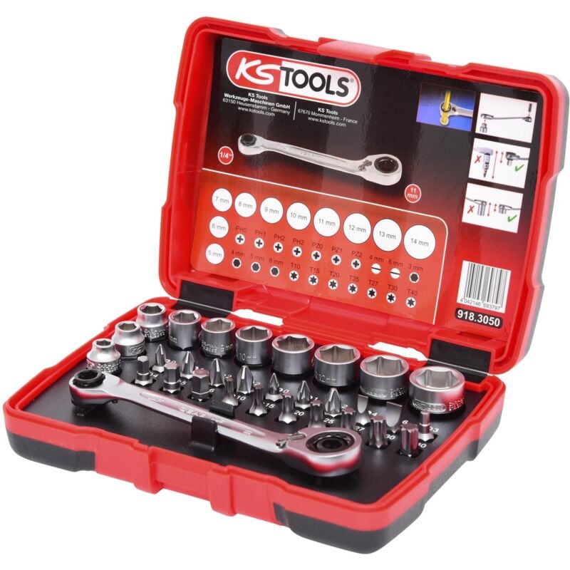 foto del prodotto 1 4 11 mm serie di chiavi a bussola e inserti, 31 pz