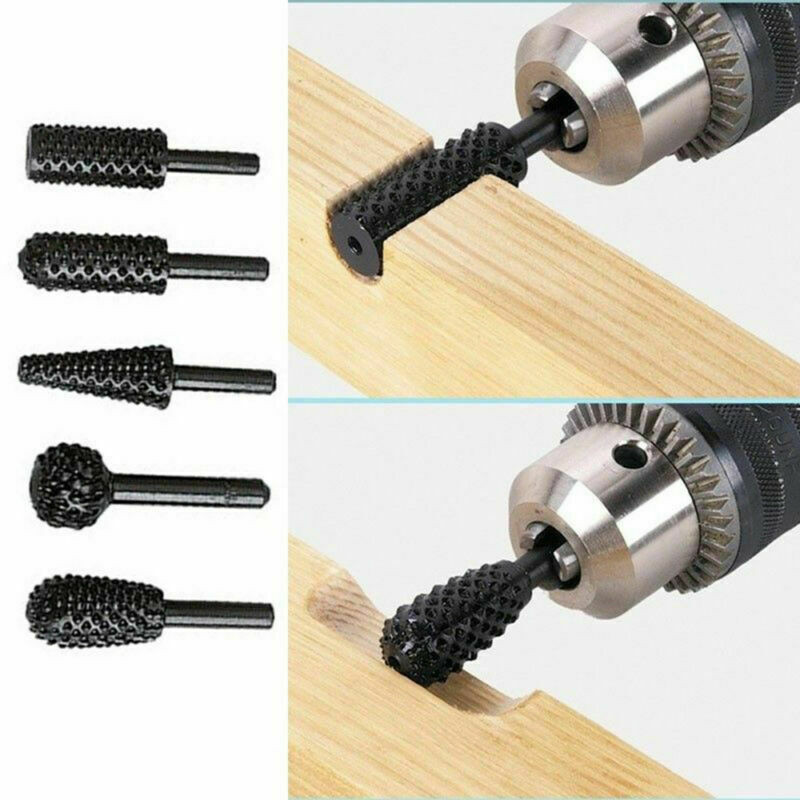 foto del prodotto 1 4 6mm set di frese rotanti, utensili elettrici, levigatura del legno, intaglio, trapano raspa, set di punte per frese rotanti per kit di