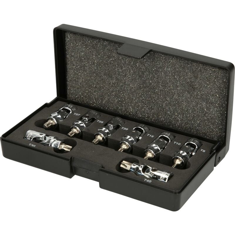 foto del prodotto 1 4 serie bussole ad inserto torx,snodo,8 pz