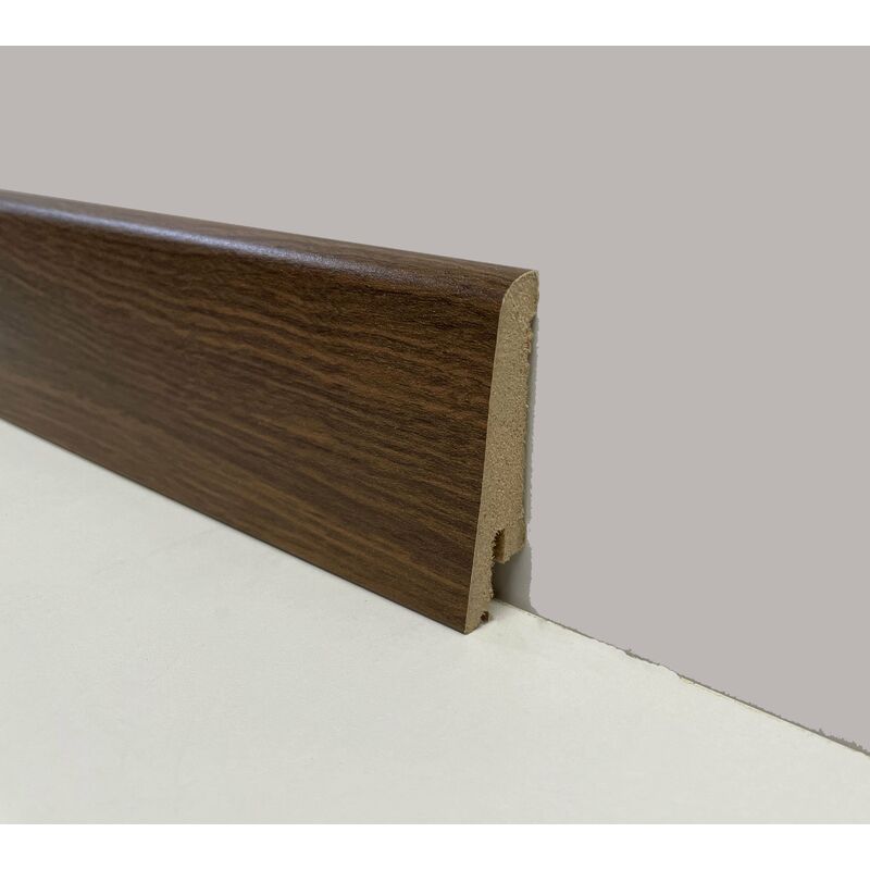 foto del prodotto 1,69 battiscopa zoccolino in fibra di legno 60x15 vari decori, parquet, laminati, spc, lvt noce o rovere thermo