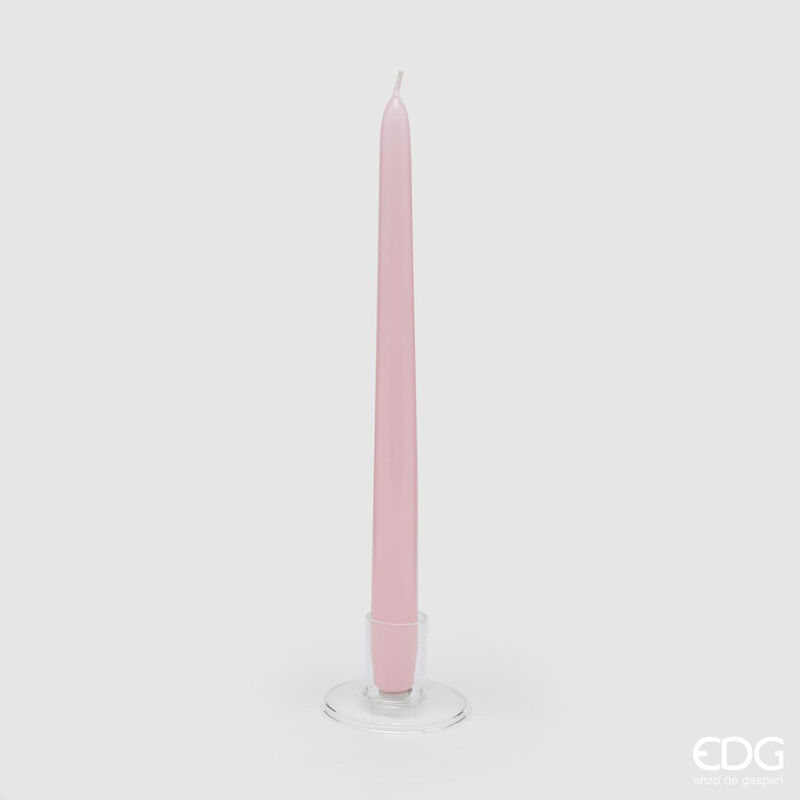 foto del prodotto 1 candela a stelo cono rosa d.2,2 h.28 edg