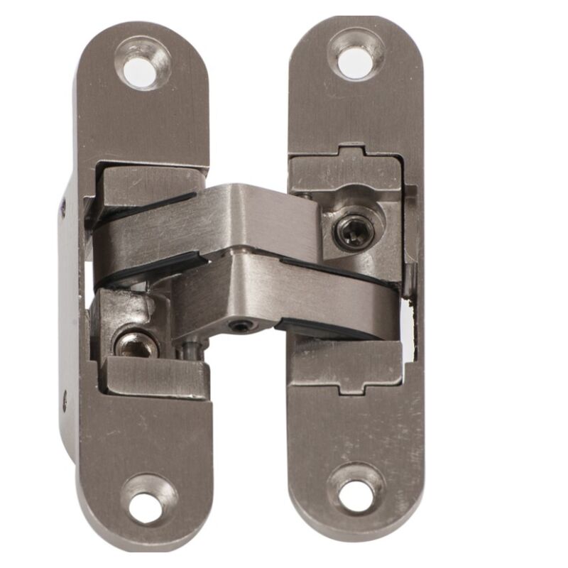 foto del prodotto 1 cerniera invisibile alluminio 3d. colore acciaio inox satinato. bene
